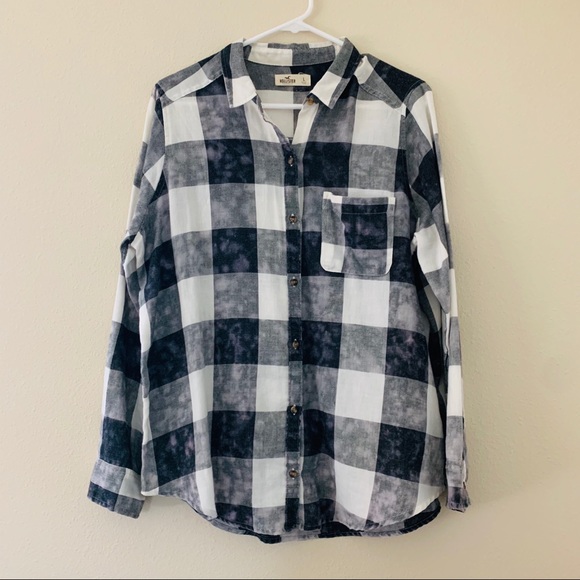 Hollister Tops - Hollister Grey Tones Flannel Top
